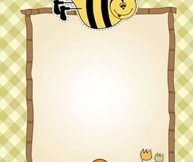 Cartoon animal stationery vector