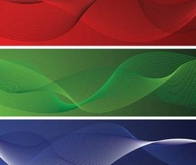 Color Waves Banners design vector