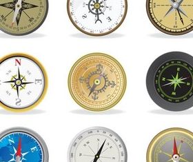 Different Style Compasses vector graphics