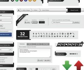 Stylish Web Elements vector