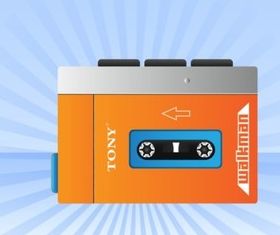 Cool Walkman creative vector