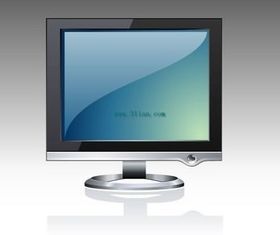 Realistic LCD design vector