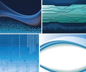 Hi-tech Blue Backgrounds Vector vector