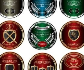 Luxury Round Labels vector graphics