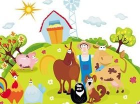 Farm animal cartoon vector