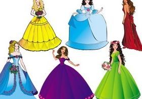 beautiful princess vectors graphics