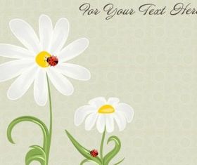 Small fresh flower set design vector