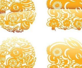 Stylsh Gold Ornaments vector