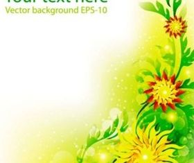 Beautiful yellow flowers vector