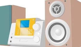 Audio appliances equipment vector