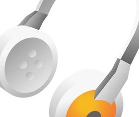 Earphone and headset vector