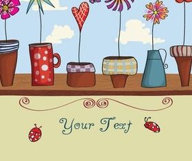 lovely flower design creative vector