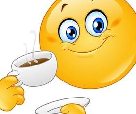 Drink coffee expression chart vector