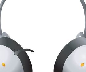 Earphone headset vectors material