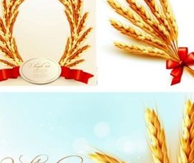Golden wheat vector