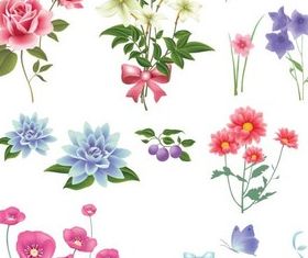 Color Flowers graphic vector material