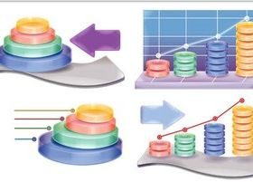 Color 3D Diagrams free vector