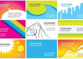 Color Cards vector material