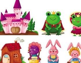 Cute cartoon fairy tale 1 vector