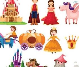Cute cartoon fairy tale 2 vector