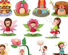 Cute cartoon fairy tale 3 vector
