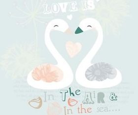 lovely Swan vector design