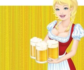 little girl cartoon image shiny vector