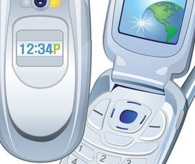 Supplies technology communication mobile phone Illustration vector