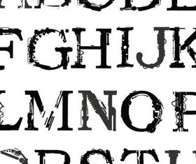 Stylish Grunge Alphabet vector