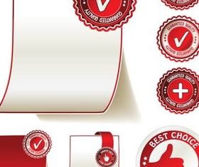 Sale Red Stickers free vector