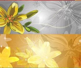 Colorful Flowers Banners vectors