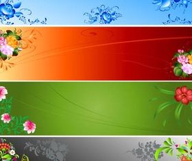 Banners with Ornaments vector set