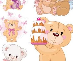 Cute cartoon bear vector