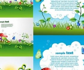Bright green cartoon background vector
