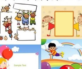 Children cartoon illustration vector