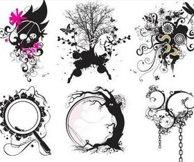 Grunge Elements graphic vector