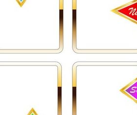 Gold Shopping Frames design vector