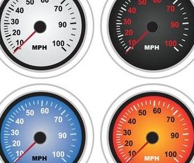 Speedometers graphic vector