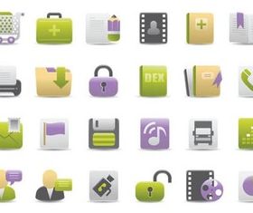 Green Icons free vector material