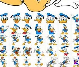 Cartoon Donald shapes vector