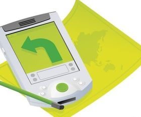 Handwritten mobile phone design vectors