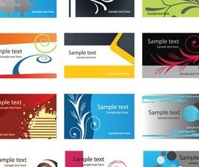 Abstract Color Cards vectors graphics