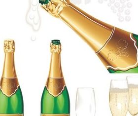 Champagne graphic vectors
