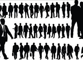 Patterns silhouettes vector