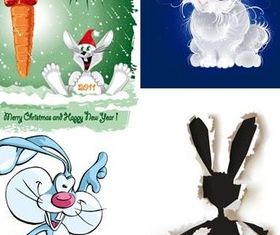 Cute cartoon rabbit vector design