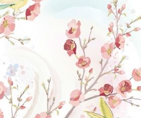 Elegant plum illustration vector