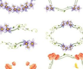 Floral Color Frames vector