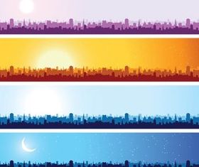 Color Urban Banners vector