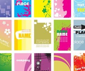 Color Cards graphic vectors