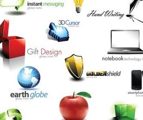 Stylish Icons vector